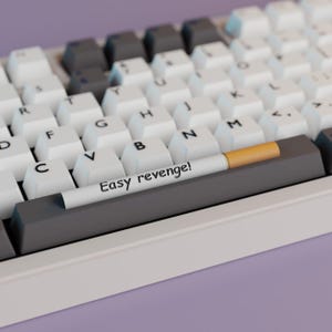 Pre-order Easy Revenge Cigarette Spacebar Keycap for Mechanical Keyboards, Anime Inspired Artisan 6.25u Custom Space Bar, Gift for Fans
