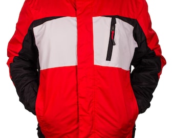 Vintage Crivit Outdoor Jacket | Red Ski Jacket | Hooded Winter Coat | Unisex  Sportswear