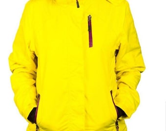 Vintage Yellow Ski Jacket, Waterproof Retro Snowboard Coat - Crivit Sports EUR 42