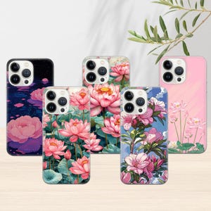 lotus flowers Phone Case  lotus Cover for iPhone 16e, 15, 14, 13, 12, 11, Google Pixel 9 Pro, 8, 7A, Samsung S25 edge, S24 FE, A71, A36