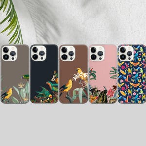 Bird Phone Case Parrot Cover for iPhone 16e, 15, 14, 13, 12, 11, Google Pixel 9 Pro, 8, 7A, Samsung S25 edge, S24 FE, A71, A36