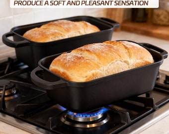 Cast Iron Loaf Pan with Lid – Versatile Baking & Roasting Pan for Home Cooks