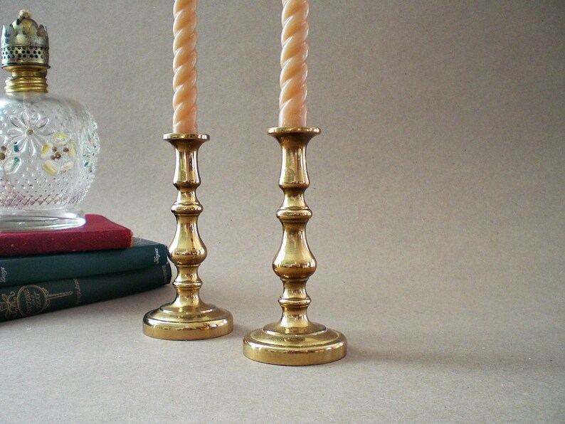 Brass Candle Holders Vintage Brass Candlesticks Made in Etsy