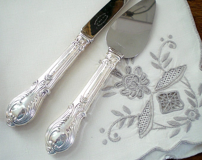 Cheese Serving Knife & Spreader Sterling Silver Flatware Etsy