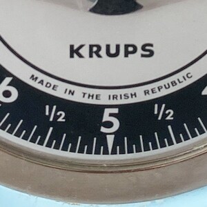 1970s Krups kitchen food scale, Turquoise blue retro countertop decor, MCM photo prop, Retro Inspiration image 2