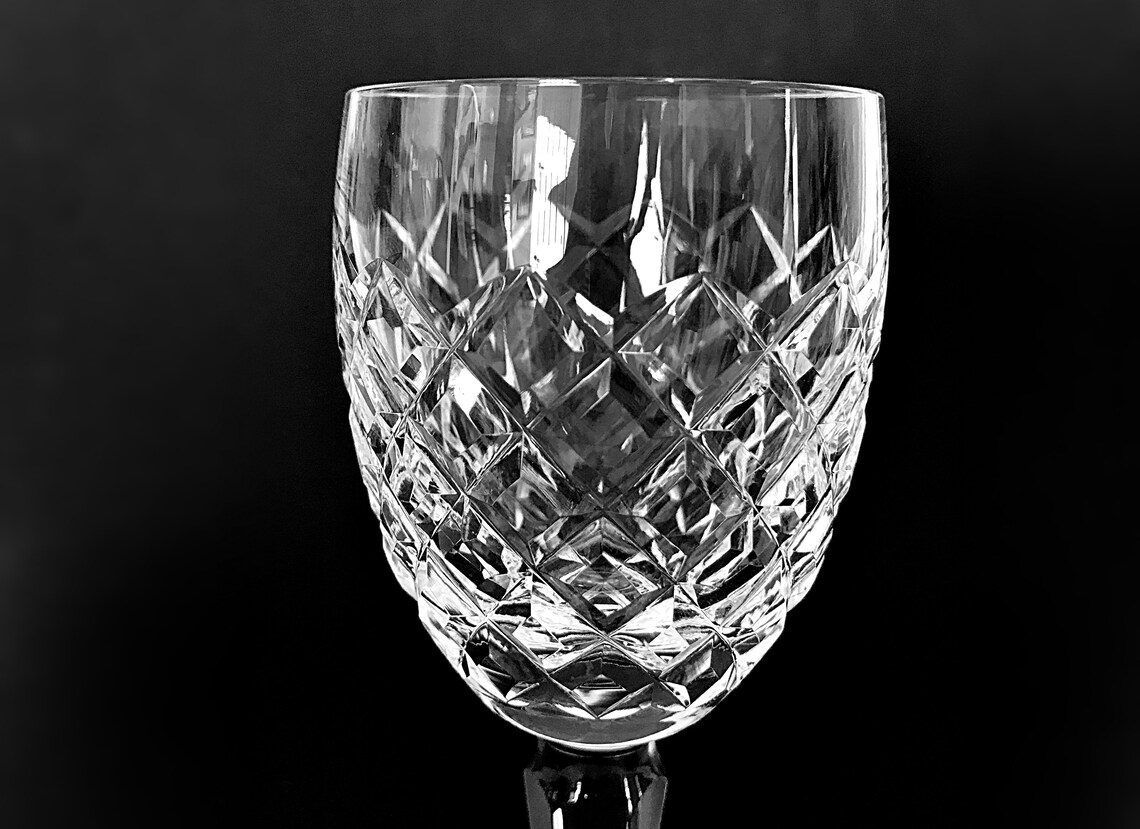 2 Waterford Crystal Wine Glasses Comeragh Irish Crystal Etsy