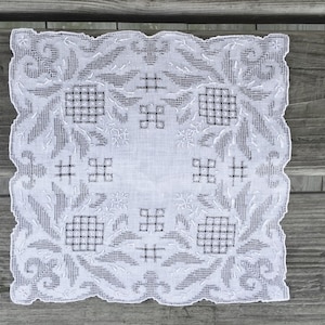 Vintage Appenzell Lace Wedding Handkerchief: Swiss Bridal Hanky