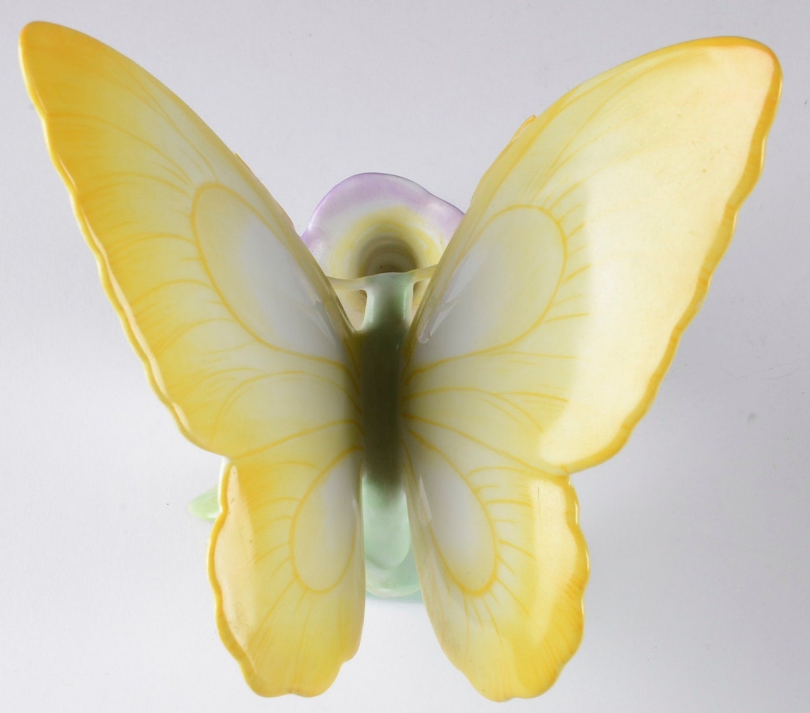 Herend Porcelain Butterfly & Flower Figurine Hungarian China Etsy