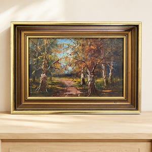 Vintage Signed Forest Oil Paintings - Etsy