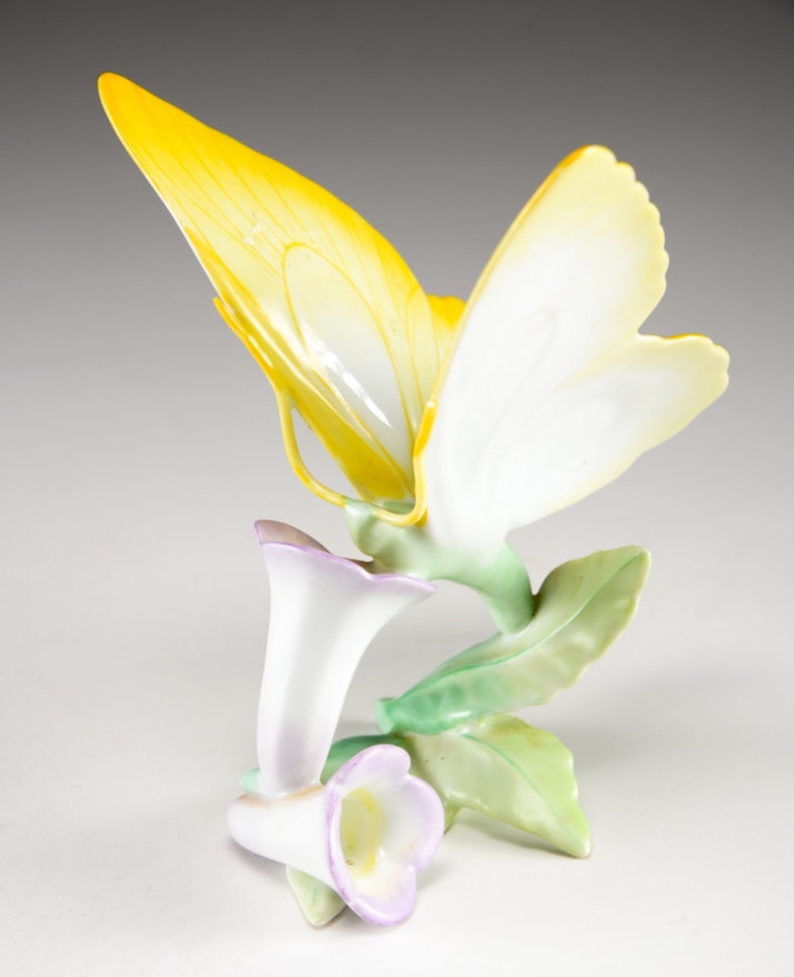 Herend Porcelain Butterfly & Flower Figurine Hungarian China Etsy