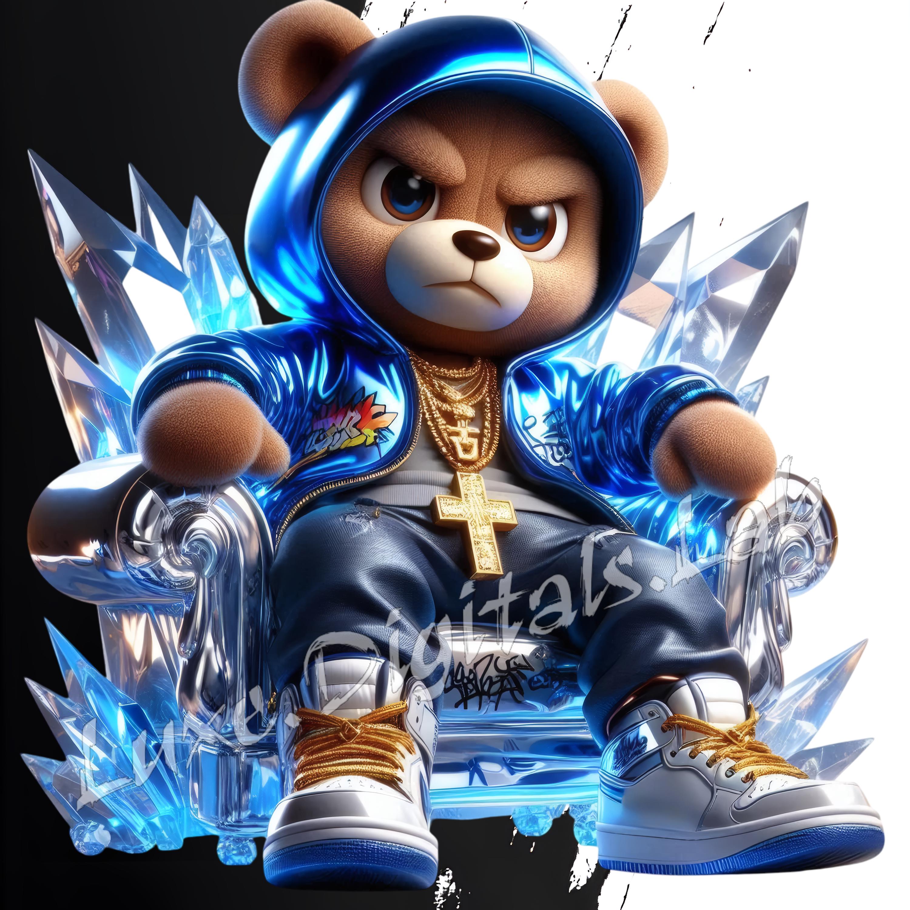 Hip Hop Teddy Bear PNG, Urban Teddy Bear PNG, Cool Rapper Bear Clipart ...