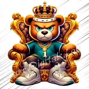 Philadelphia Teddy Bear png, Hip Hop Teddy Bear Png, King Football Teddy Bear Png, Philadelphia Football Inspired png, digital download, PNG