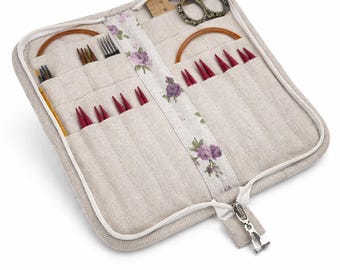 Handmade Knitting Needle Organizer: Compact Circular Needle Case