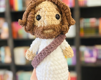 Peluche di Gesù all'uncinetto: giocattolo cristiano fatto a mano