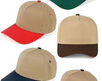 Two Tone Cotton Plain Snap Back Trucker Cap