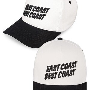 Gorra de camionero de algodón con bordado de letras de la Costa Este