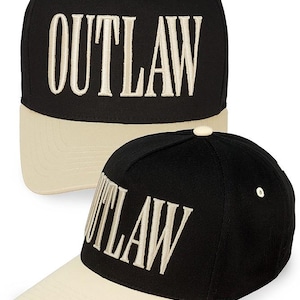 Outlaw Embroidered Two Tone Baseball Trucker Cap Snapback