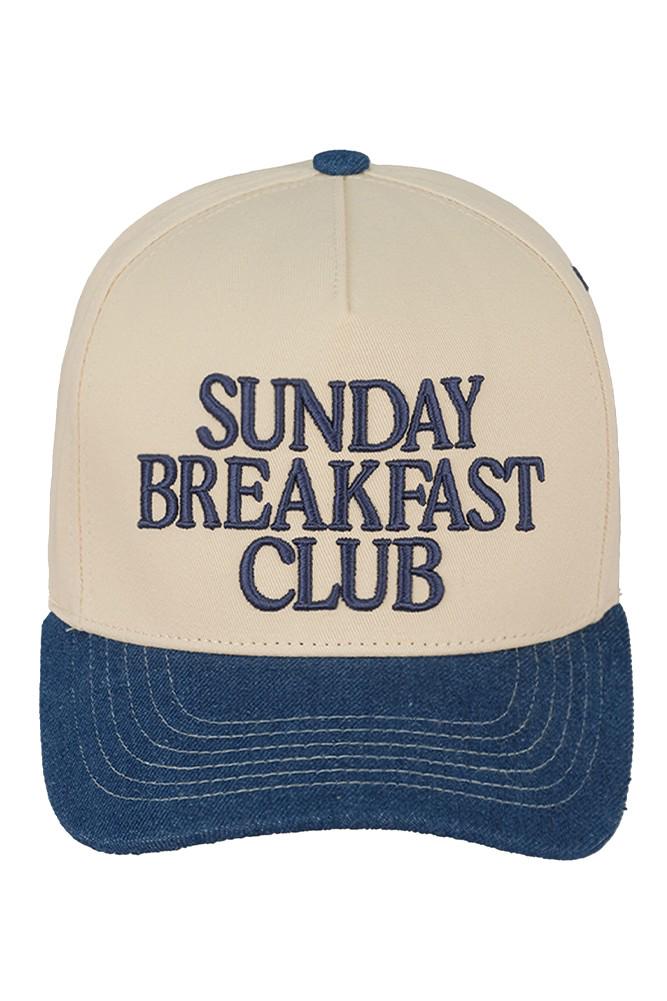 Sunday Breakfast Club Two-Tone Trucker Hat Sunday Breakfast Club Embroidered Two Tone Baseball Trucker  main image 2
