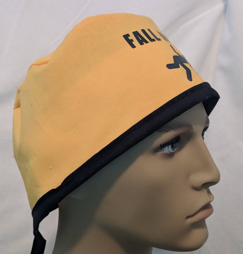 Funny Fall Risk Men's Scrub Cap Etsy