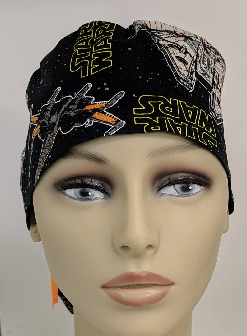 Black Star Wars Scrub Cap Ponytail Hybrid Surgeon Cap/mens Etsy