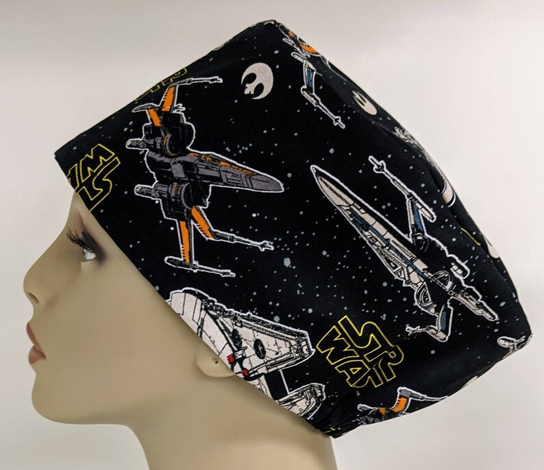 Black Star Wars Scrub Cap Ponytail Hybrid Surgeon Cap/mens Etsy