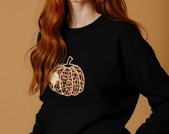 Pumpkin appliqué Embroidered sweatshirt