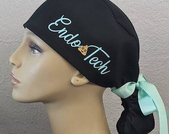 Endo tech scrub cap ponytail, hybrid, mens, surgeon cap