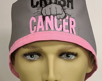 Crush cancer scrub cap