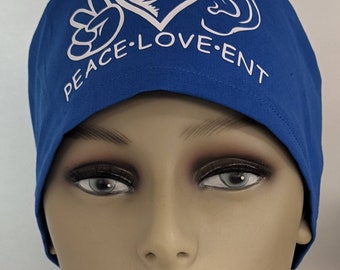 ENT theme scrub cap ponytail, hybrid, surgeon cap/mens