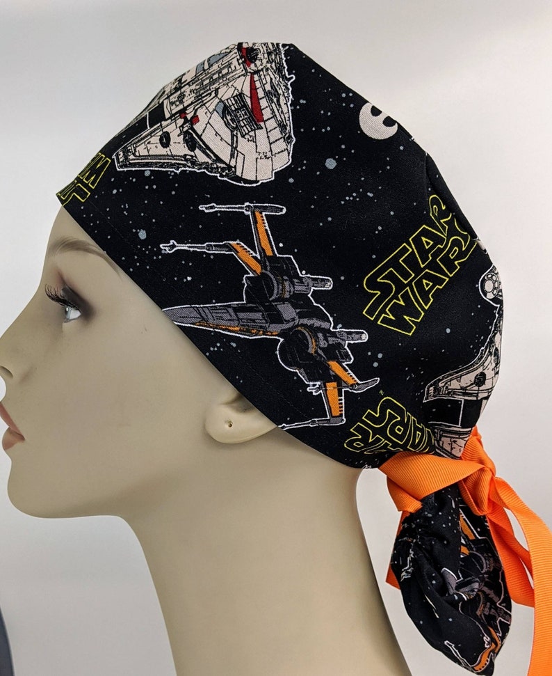Black Star Wars Scrub Cap Ponytail Hybrid Surgeon Cap/mens Etsy