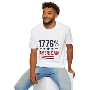 Patriottisch uniseks T-shirt, 4 juli-shirt, 1776 Joke Graphic Tee, BBQ Party-shirt, papa cadeau, rood wit blauw T-shirt,