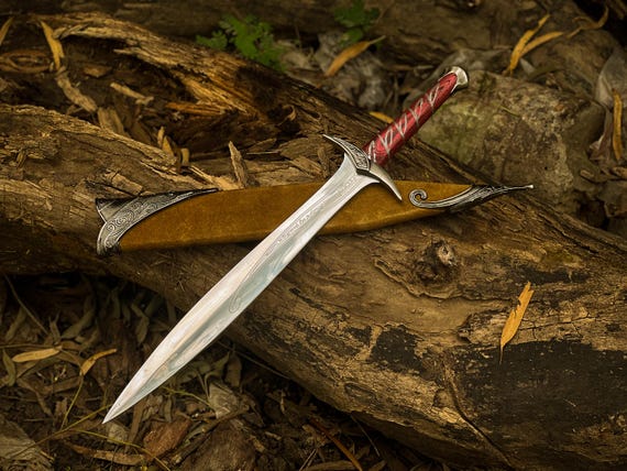 Bilbo’s Elven Sting & Anduril Sword Replica Prop | Lord Of The Rings Inspired Blades | LOTR Collectibles | Perfect Father’s Day Gift for Him