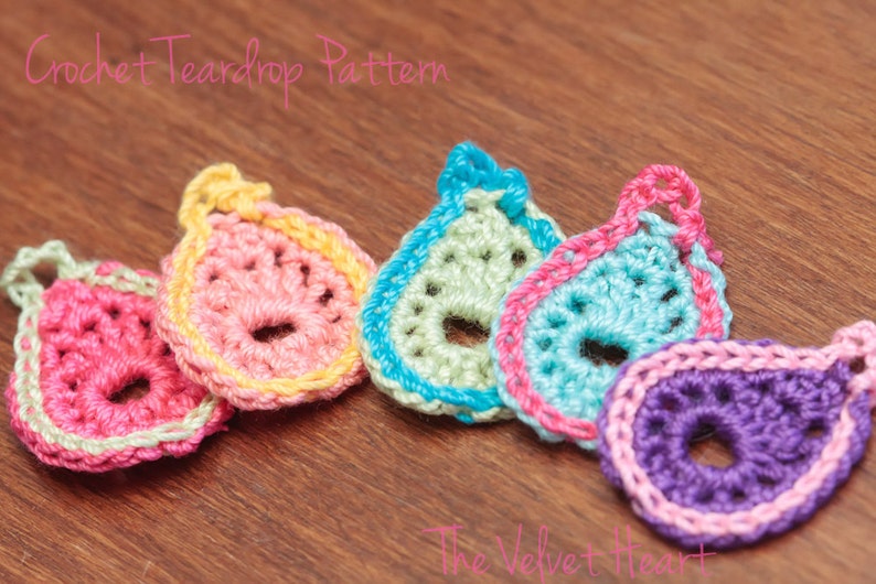DIY Teardrop Earrings Pattern Crochet Jewelry Easy Crochet Etsy