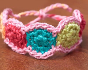 DIY Crochet Pattern, Crochet Jewelry Tutorial, Crochet Bracelet Pattern, Tie On Bracelet, Friendship Bracelet Pattern, Easy Crochet (2)