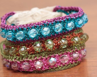 Modello per gioielli con perline, modello per bracciale con perline, tutorial per gioielli, bracciale con perline all'uncinetto, tutorial per gioielli all'uncinetto, uncinetto con perline (26)
