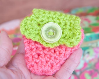 Padrão de porta-moedas, bolsa pequena de crochê, bolsa de morango (13)