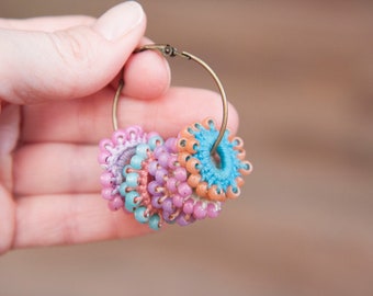 Crochet Earrings Pattern, Beaded Necklace Tutorial, Easy Crochet Pattern, Jewelry Tutorial, Crochet With Beads, DIY Beaded Earrings (16)