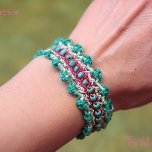 Crochet Jewelry Tutorial, Beaded Bracelet Pattern, Easy DIY, Crochet ...