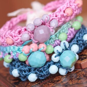 Crochet Bracelet Pattern, Jewelry Tutorial, Boho Bracelet, DIY Bracelet, Crochet Jewelry Pattern, Beaded Cuff Pattern, Bead Jewelry (71)