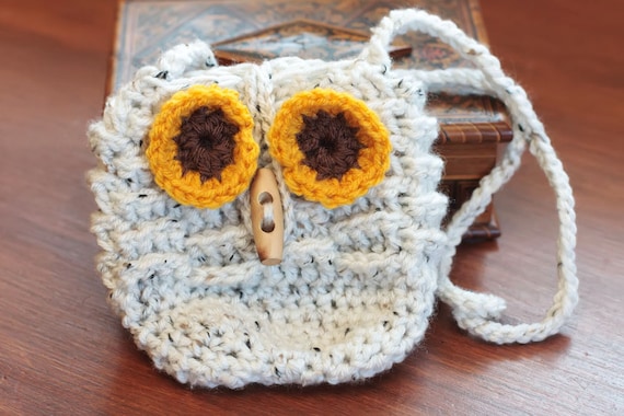 Modèle de sac à main au crochet pour enfants, motif hibou au
