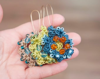 Crochet Earring Pattern, Jewelry Tutorials, Crochet Tutorial, DIY Jewelry, Bead Earring Tutorial, Easy Crochet Pattern, DIY Earrings (40)