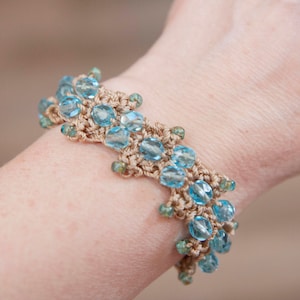 Boho Bracelet Tutorial, Beaded Jewelry Tutorial, Crochet With Beads, Crochet Bracelet, Step By Step Instructions, Easy Bracelet Pattern (41)