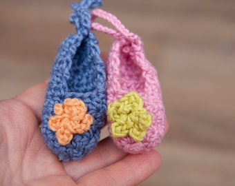 Crochet Shoe Pattern, Crochet Ornament, Keychain, Crochet Miniatures Pattern, Tiny (5)