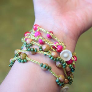 Boho Bracelet Tutorials, Jewelry diy, Crochet Wrap Bracelet, Beaded Jewelry Tutorials and Patterns, Beaded Crochet Necklace Pattern 76 image 3
