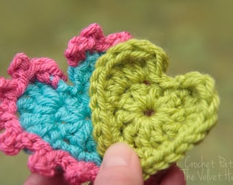 Crochet Heart Applique Pattern, Valentine Crochet Project, Easy Pattern, Crochet Mini Hearts, Tutorial, DIY Valentine's, PDF (36)