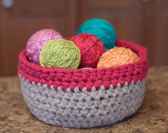 Crochet Basket Pattern, Crochet Home Decor Pattern, Easy DIY Crafts, Crochet Bowl, Crochet Storage Basket Pattern, Crochet Container(73)