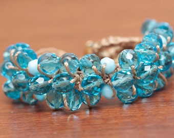 Tutoriel bijoux au crochet, motif de bracelet au crochet, motif de bijoux en perles, crochet avec des perles, motif bohème au crochet, bracelet facile (24)