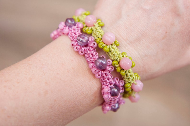 Beaded Jewelry Pattern, Crochet Bracelet, Jewelry Tutorial, Easy