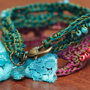 Crochet Bracelet Pattern, Beaded Bracelet, Jewelry Tutorial, Boho Crochet Pattern, diy jewelry, crochet with beads pattern, Bohemian39 image 4