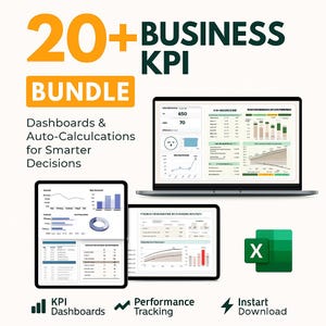 20+ Business KPI Templates Excel | Performance Metrics Dashboard and Data Tracking Spreadsheets